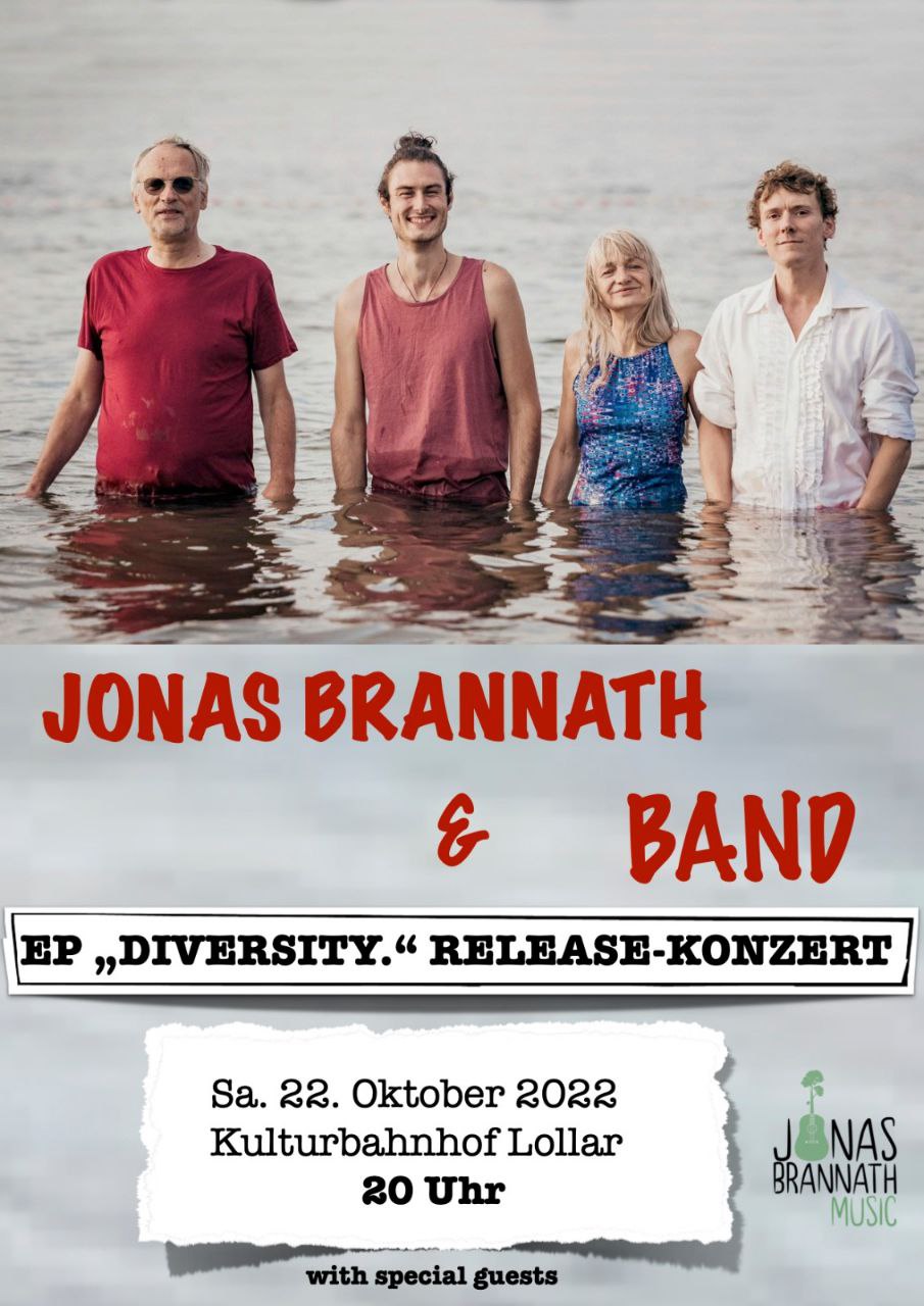 SA 22.10.22 Jonas Brannath & Band: EP „Diversity“ Release-Konzert